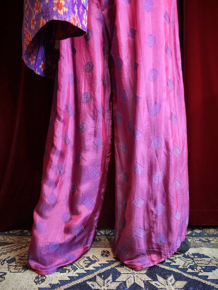  Silk China Wide Pants