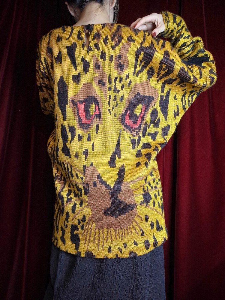 Leopard Face Dolman Knit