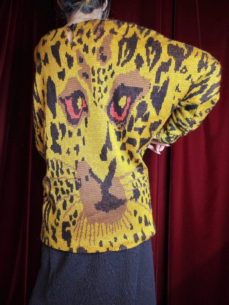 Leopard Face Dolman Knit