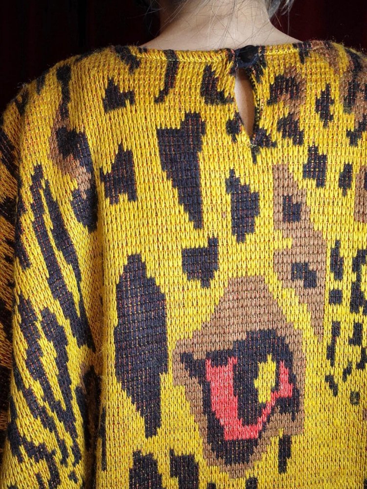 Leopard Face Dolman Knit