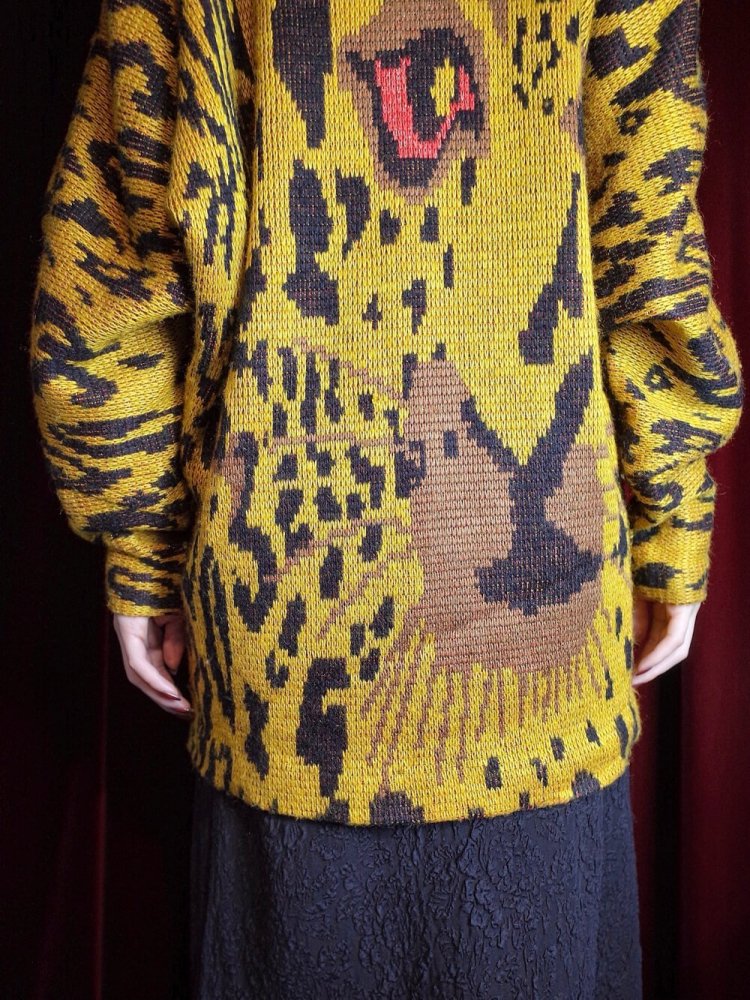 Leopard Face Dolman Knit