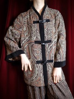 Arabesque Jacquard Toggle Buttons China Jacket