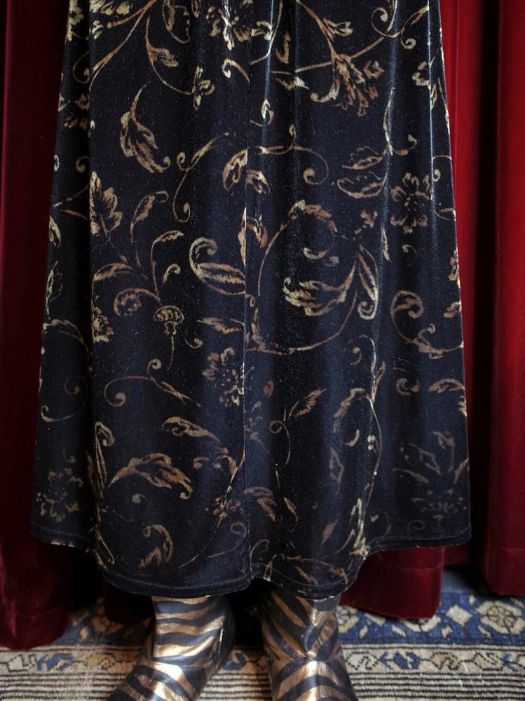 Arabesque Velvet Skirt