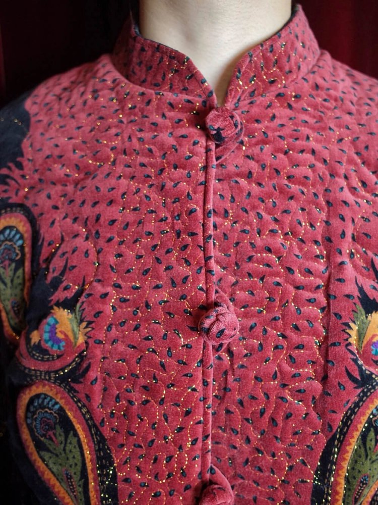 Paisley Velvet Quilting China Jacket