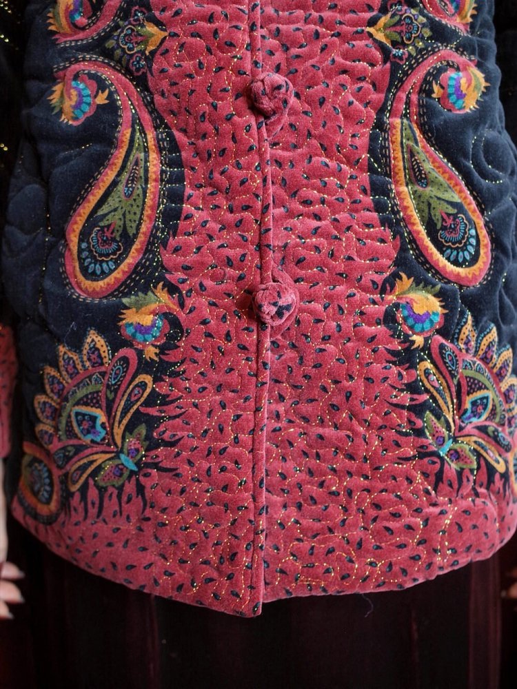 Paisley Velvet Quilting China Jacket