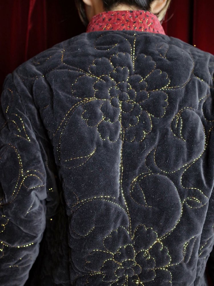 Paisley Velvet Quilting China Jacket