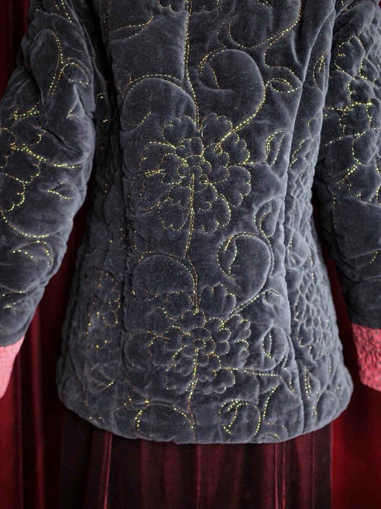 Paisley Velvet Quilting China Jacket