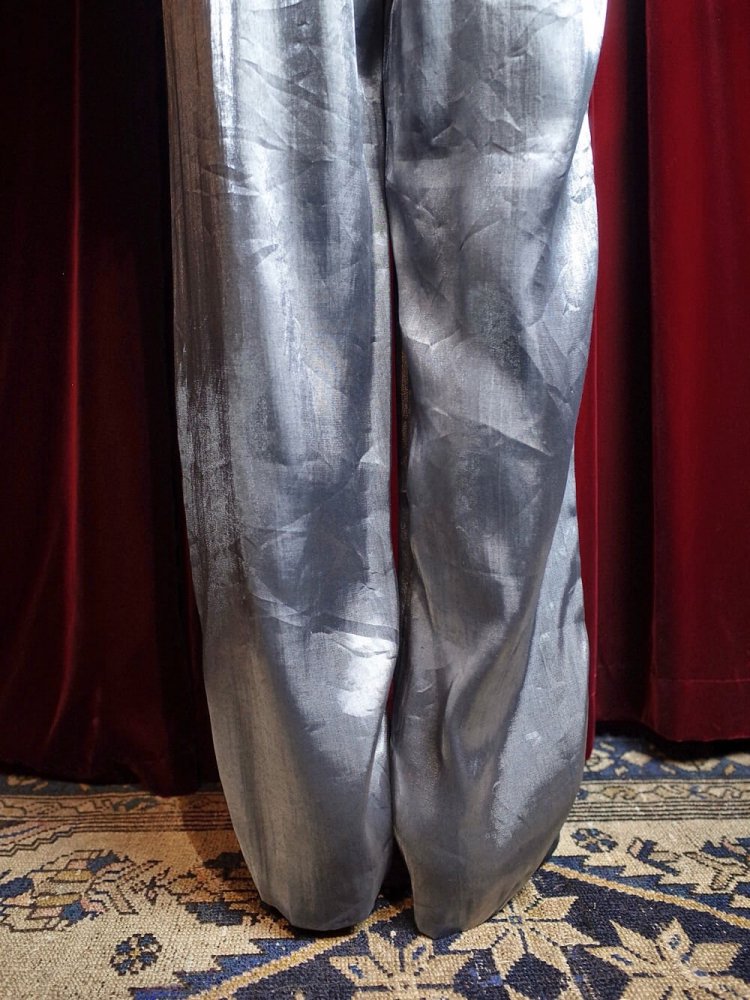 Metallic Silver Pants