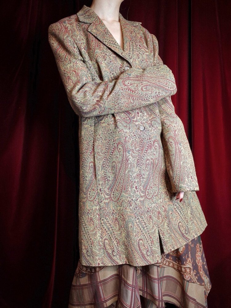 Paisley Jacquard Long Jacket