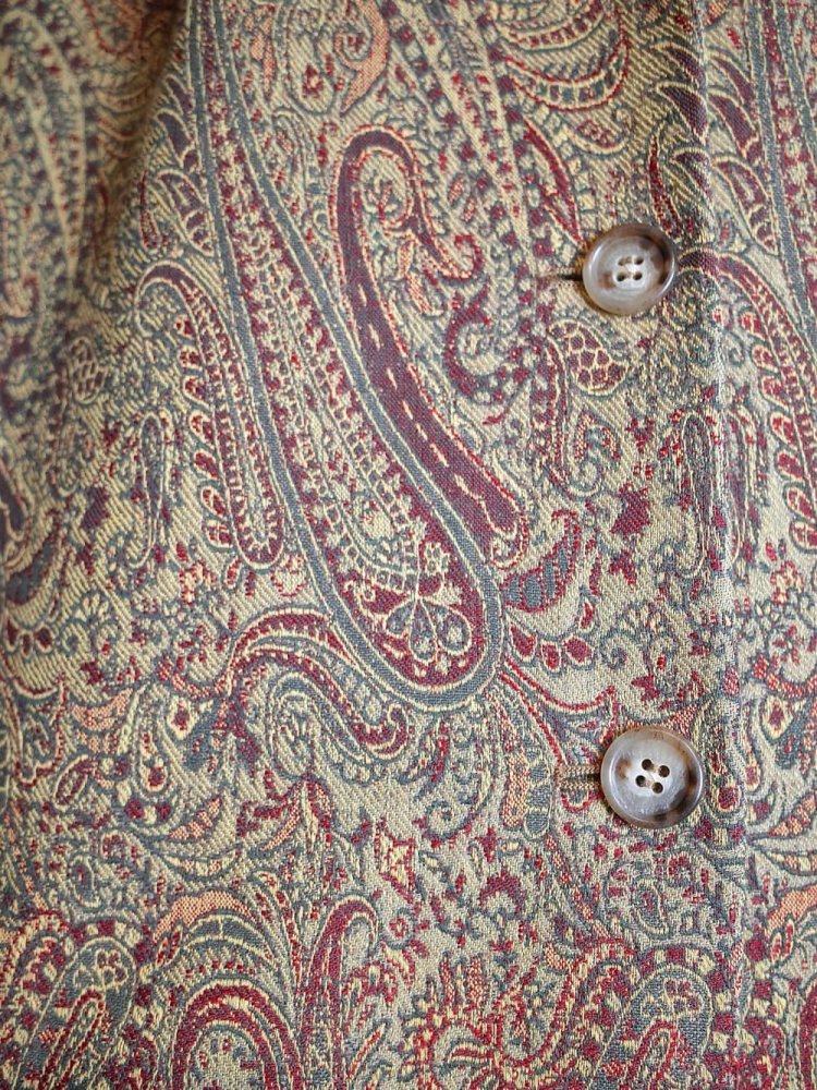 Paisley Jacquard Long Jacket