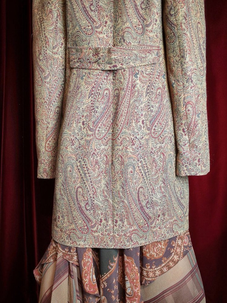 Paisley Jacquard Long Jacket