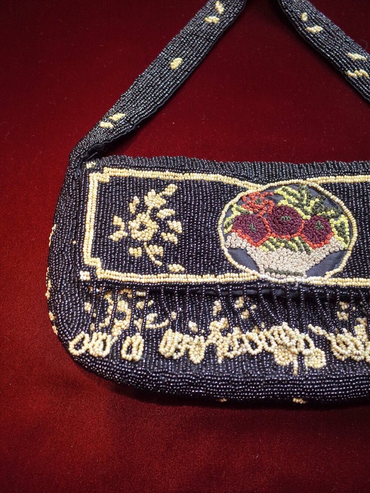 Flower Embroidery & Bijou Fringe Bag