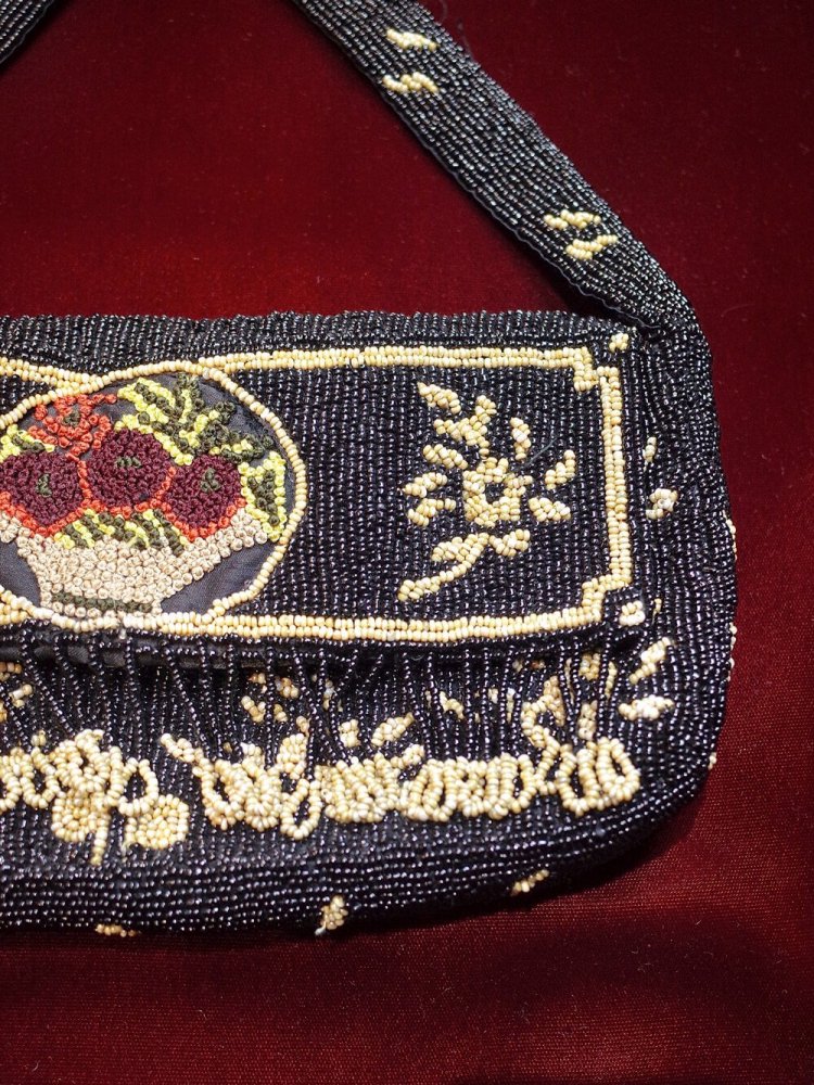 Flower Embroidery & Bijou Fringe Bag