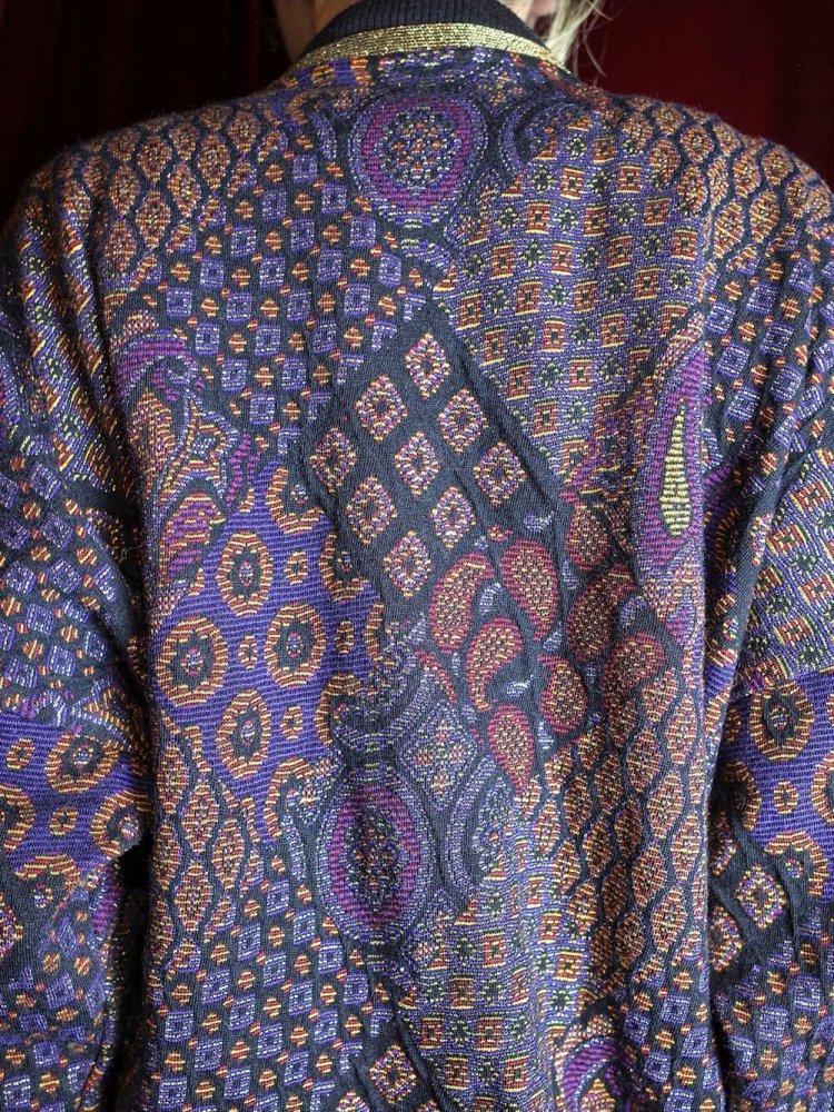 Paisley Jacquard Knit Blouson