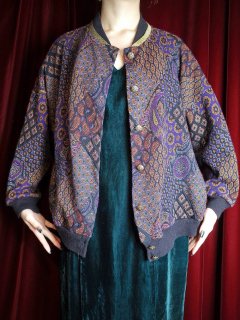 Paisley Jacquard Knit Blouson