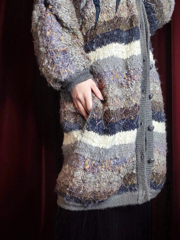 Artistic & Beautiful Low Gauge Gradation Knit Coat