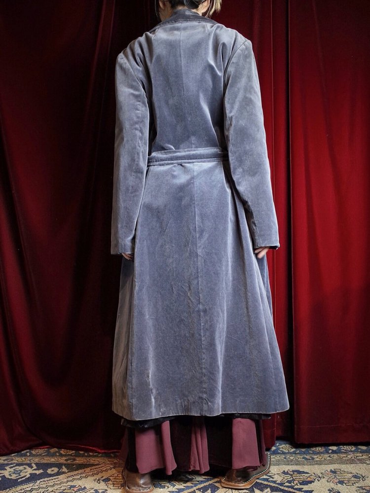 c.1950s CANADA Grayish Velvet Gown Coat