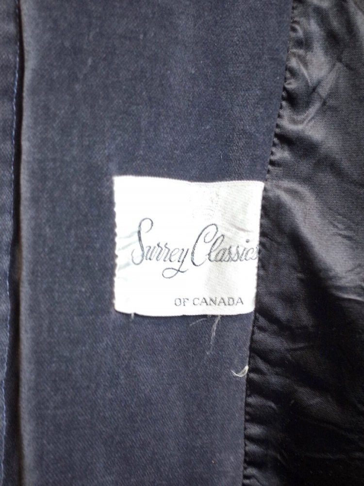 c.1950s CANADA Grayish Velvet Gown Coat