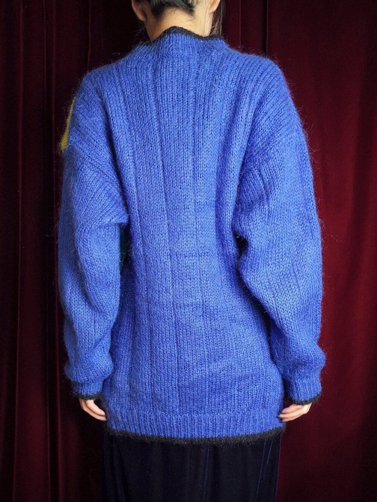 Color Diamond Mohair Knit