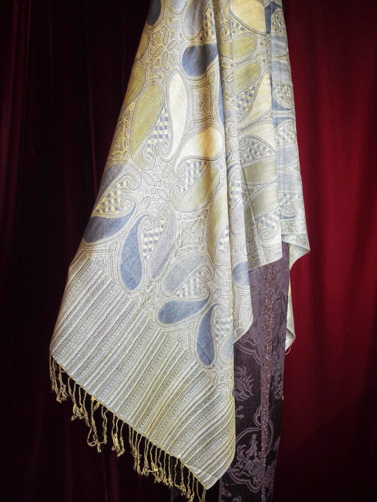 PASHMINAPaisley Ƚ Stole / From Turkey DEADSTOCK