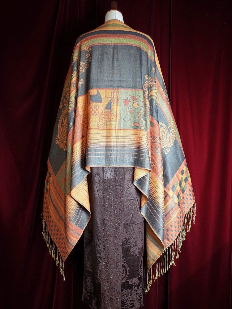 PASHMINAVintage Oriental Modern Ƚ Stole