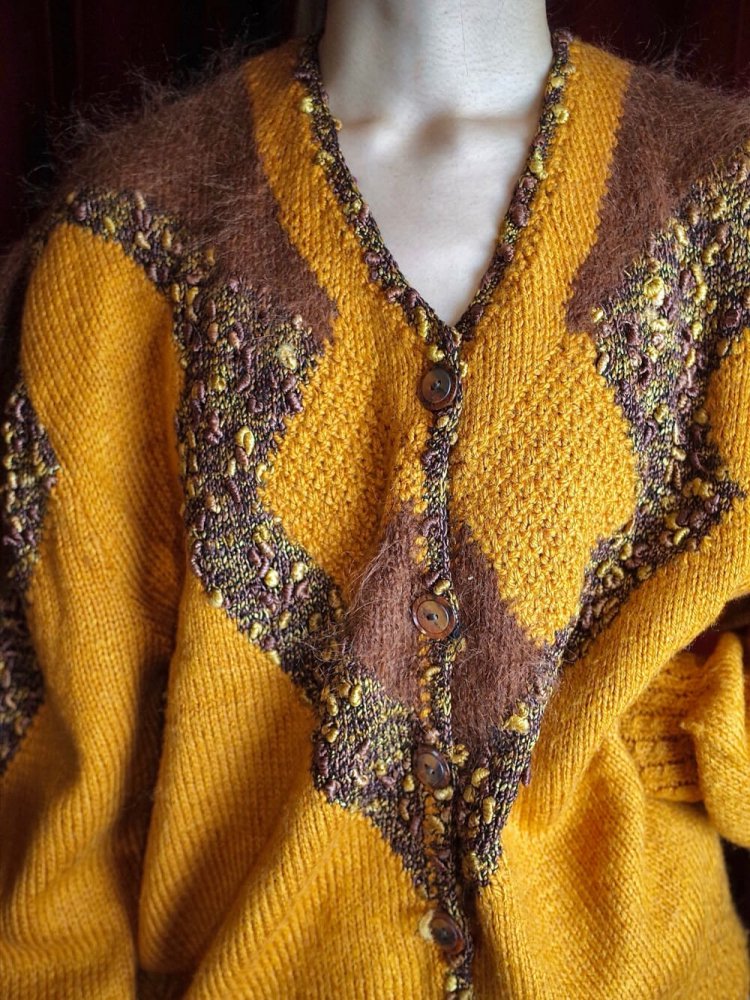 Mohair Blend Knit Cardigan