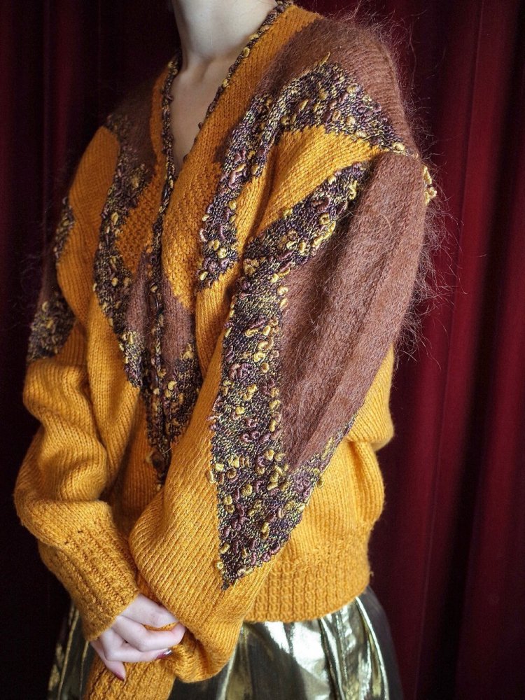 Mohair Blend Knit Cardigan