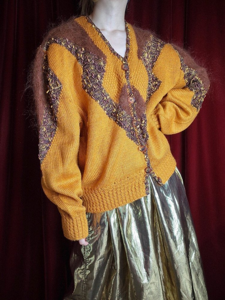 Mohair Blend Knit Cardigan