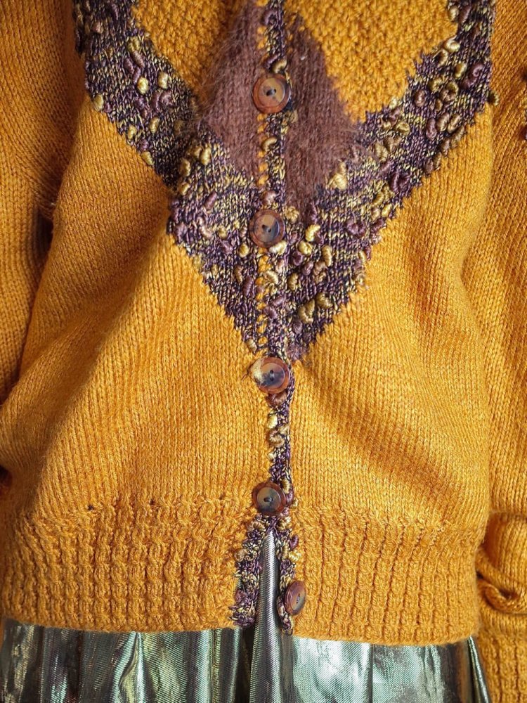 Mohair Blend Knit Cardigan