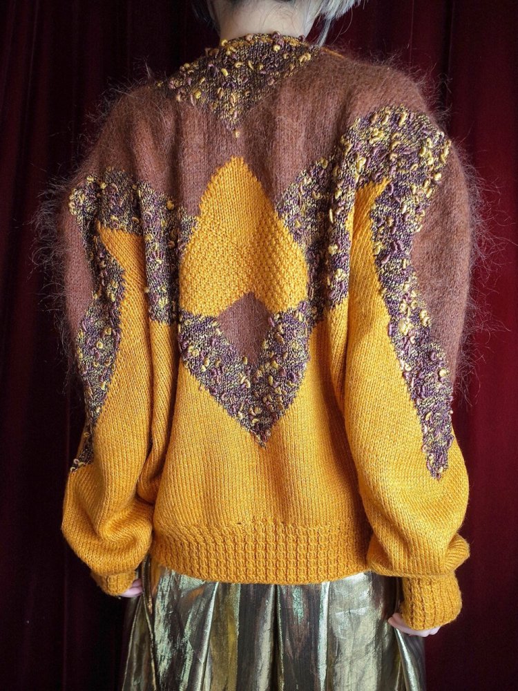 Mohair Blend Knit Cardigan