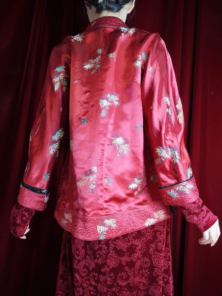 Black & Red Reversible China Jacket