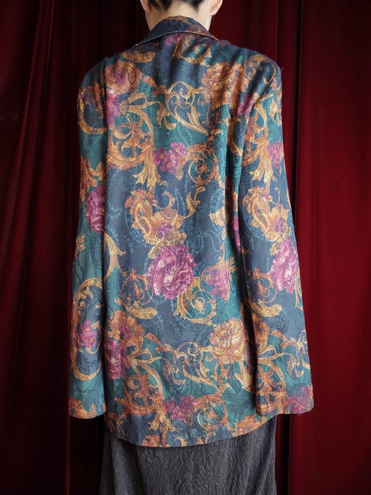 Arabesque Flower & Paisley Double Pattern Jacket