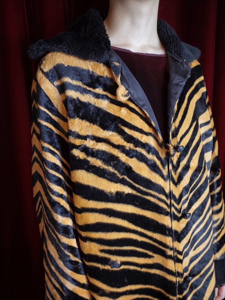 c.1950s Tiger Fur Coat