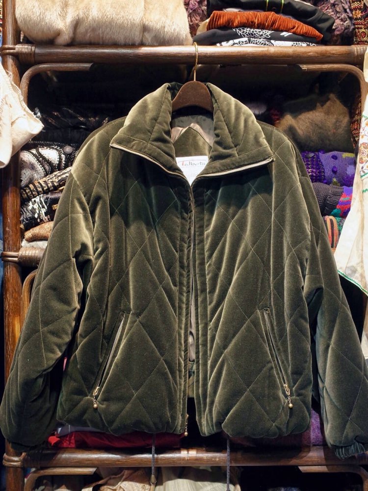 Khaki Velvet Quilting Jacket