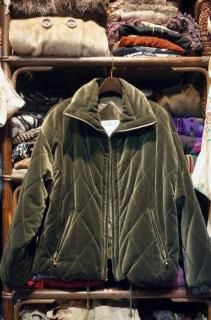Khaki Velvet Quilting Jacket