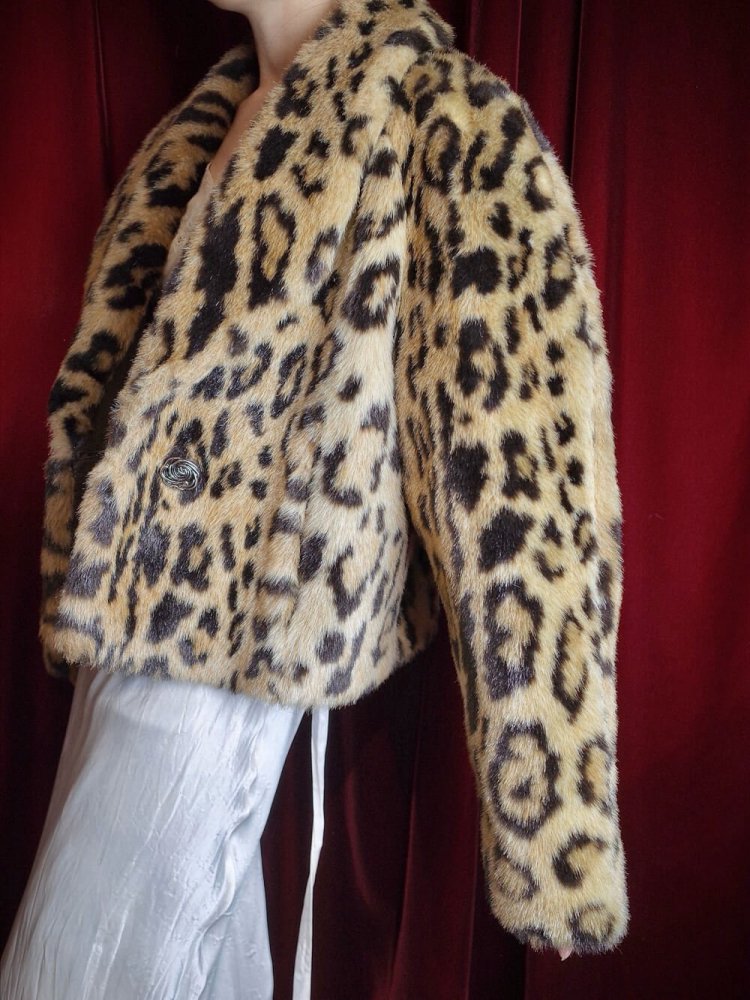 Leopard Fur Short Length Jacket