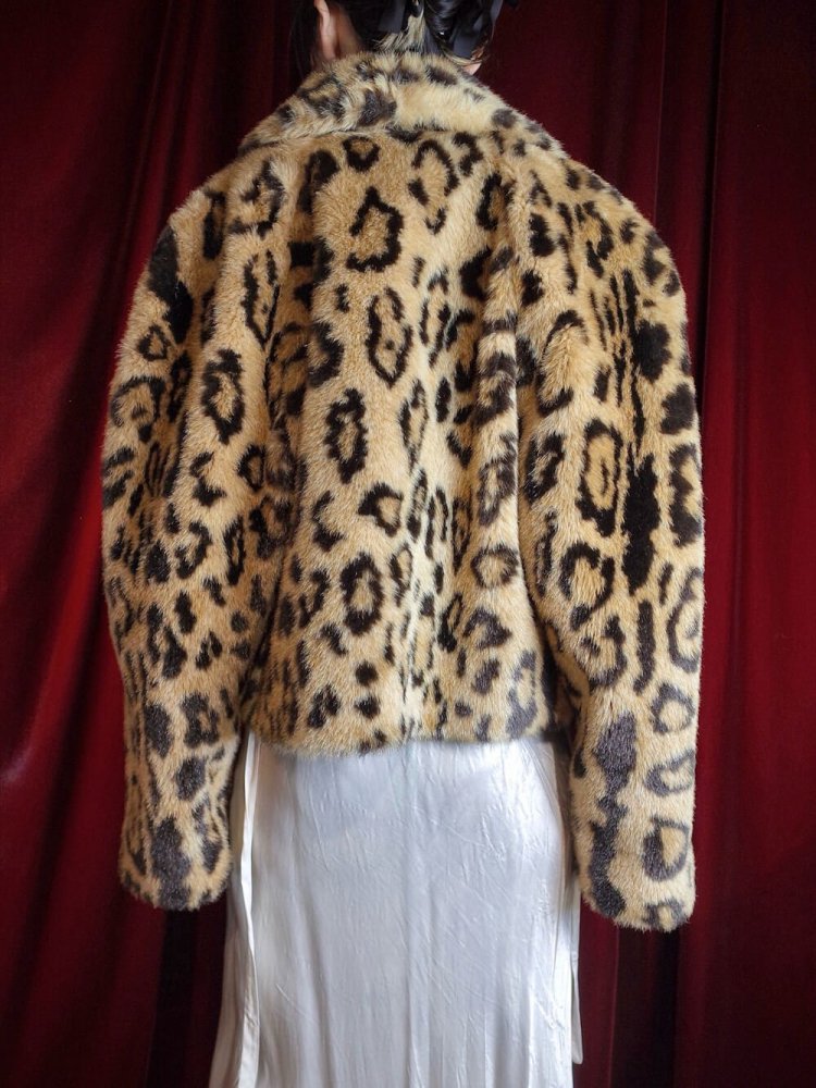 Leopard Fur Short Length Jacket