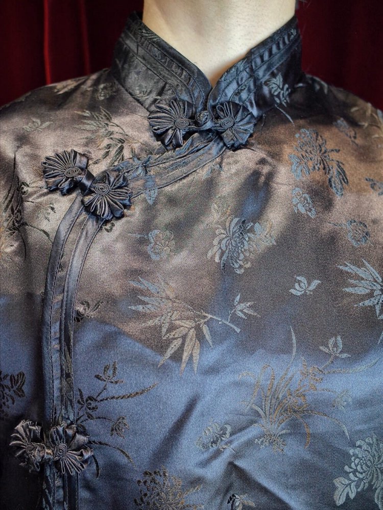 Black Oriental China Shirt