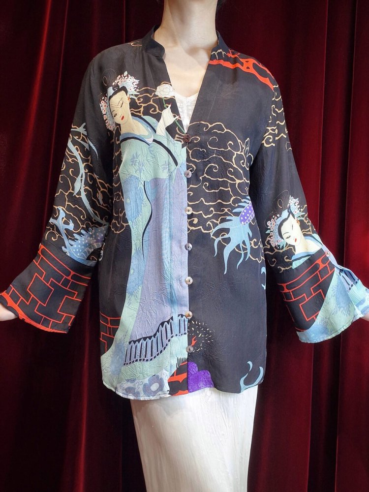 Dragon & People Oriental China Silk Shirt