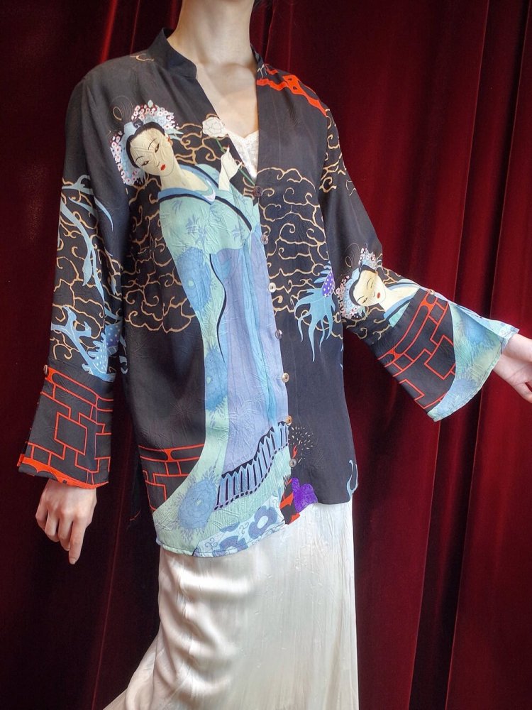 Dragon & People Oriental China Silk Shirt