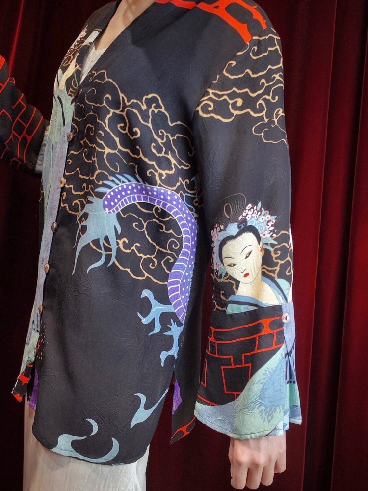 Dragon & People Oriental China Silk Shirt