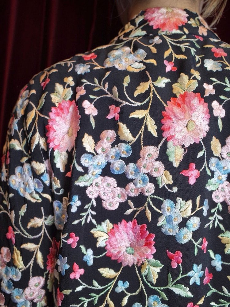 c.1920s Total Embroidery Silk China Jacket