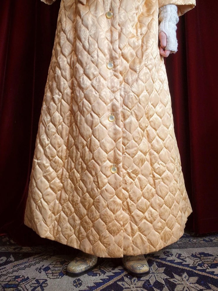 c.1960~70s Quilting Gown Dress