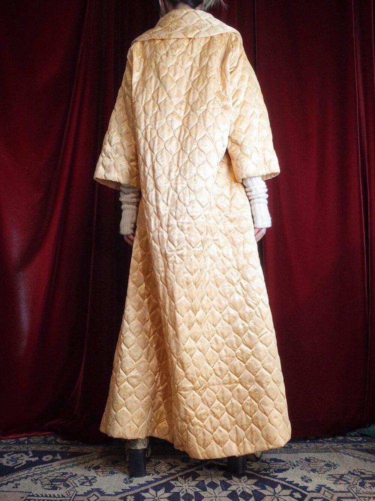 c.1960~70s Quilting Gown Dress