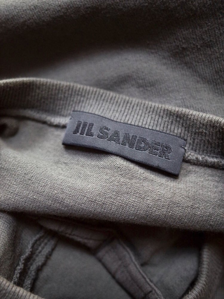 JIL SANDER / 륵Front V  Side zip Olive Sweat