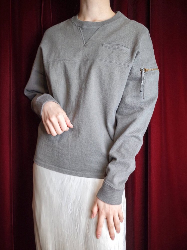 JIL SANDER / 륵Front V  Side zip Olive Sweat