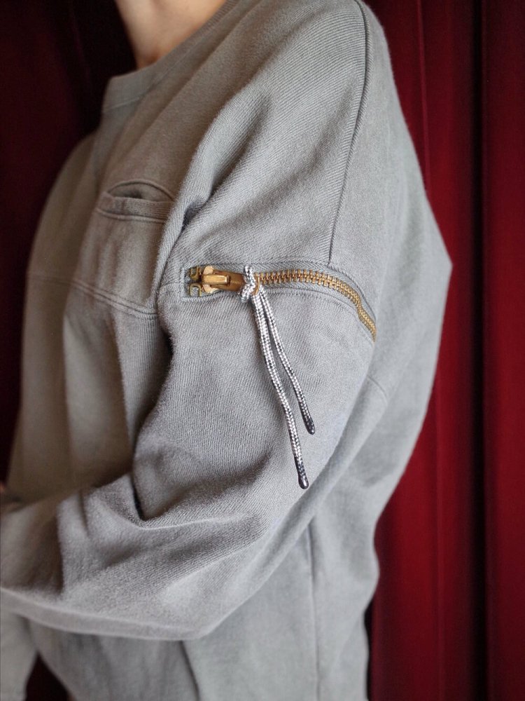 JIL SANDER / 륵Front V  Side zip Olive Sweat