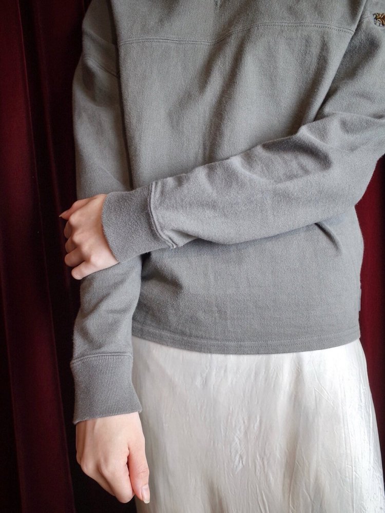 JIL SANDER / 륵Front V  Side zip Olive Sweat