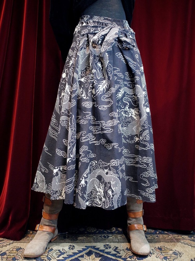 Oriental Dragon Wide Skirt