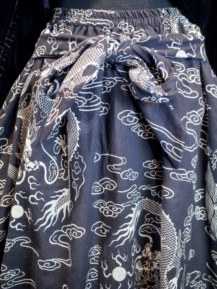 Oriental Dragon Wide Skirt